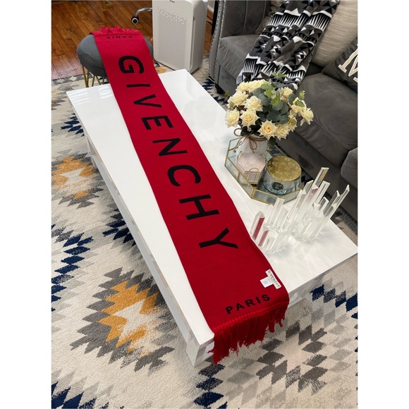 Givenchy Paris Football Scarf RED - Picture 5 of 8